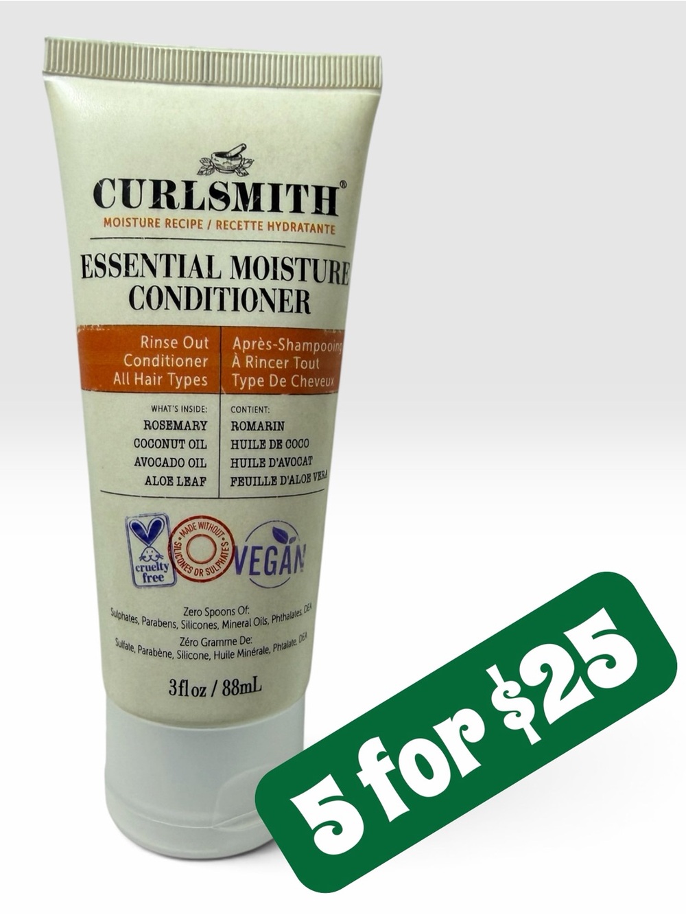 5 ITEMS FOR $25 • Curlsmith Essential Moisture Cleanser 3oz
